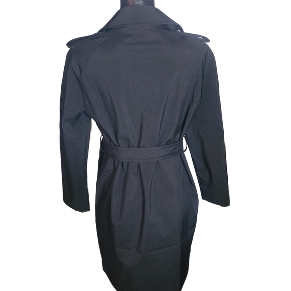 Guess Black Mid-length Belted Trench Coat XS - Picture 6 of 7